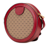 グッチ × ドラえもん ミニGGスプリーム ショルダーバッグ 625216 ブラウン レッド PVC レザー レディース GUCCI 【中古】